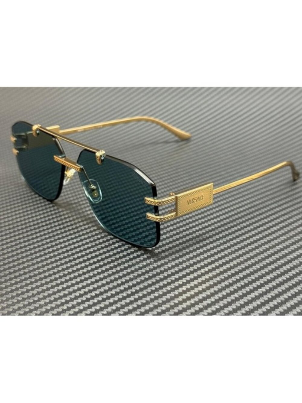 New Versace Men Gold Sunglasses 60-13-140